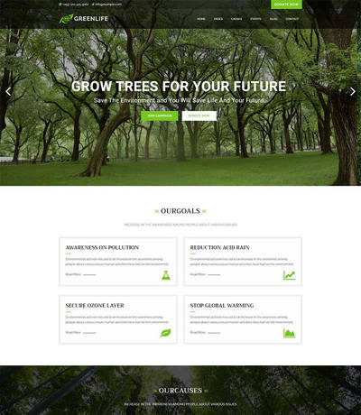 绿色环保公益组织官方html静态模板