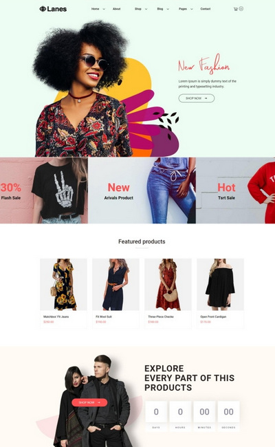 时尚服饰电子商城bootstrap网站模板