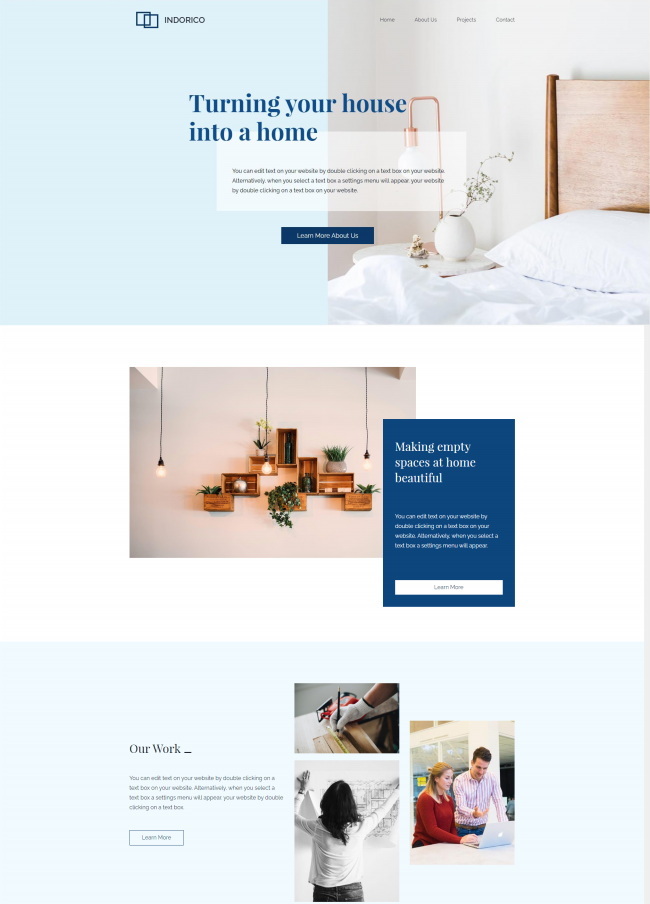简洁室内装修设计服务企业网站模板