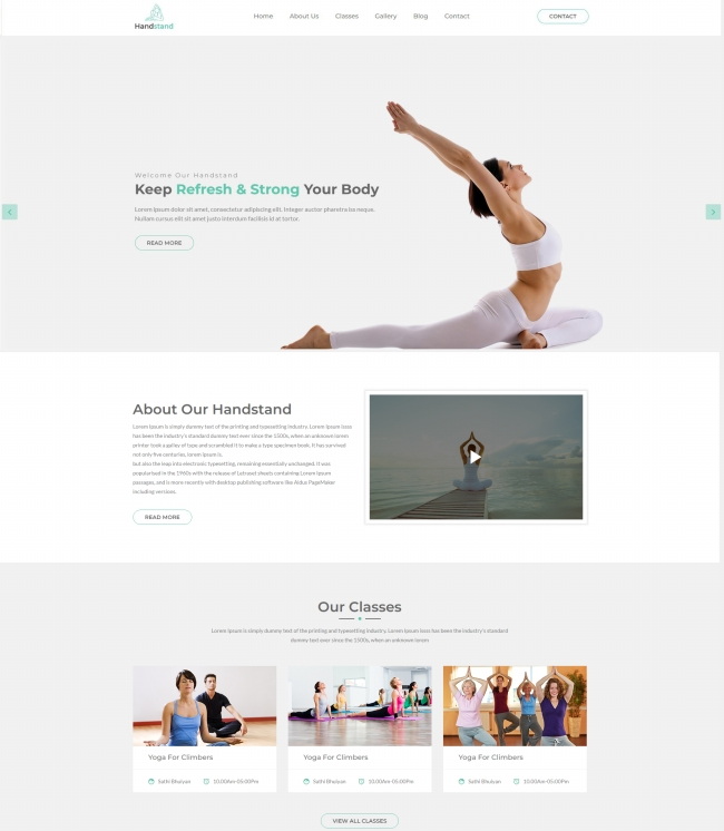 瑜伽教育培训机构静态网站模板