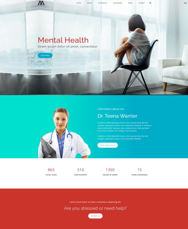 心理健康咨询服务机构html5模板