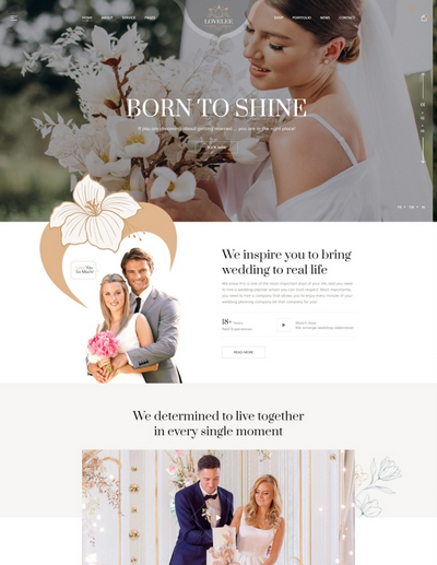 多风格婚纱摄影婚礼策划公司静态html模板
