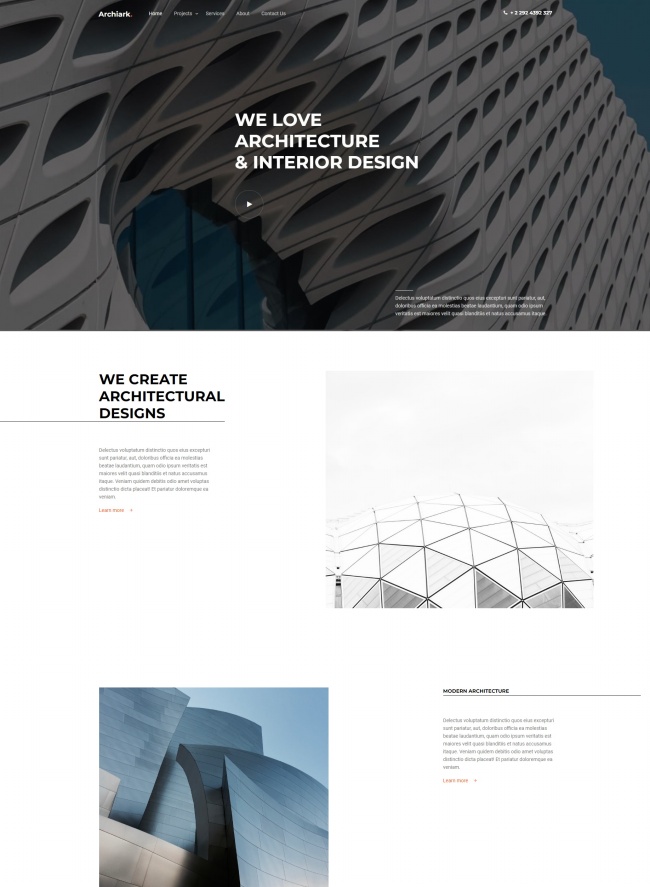HTML5建筑工程设计公司网站模板