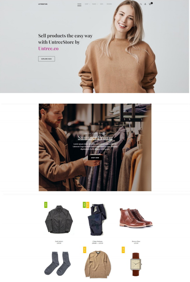 时尚服装服饰销售企业网站模板