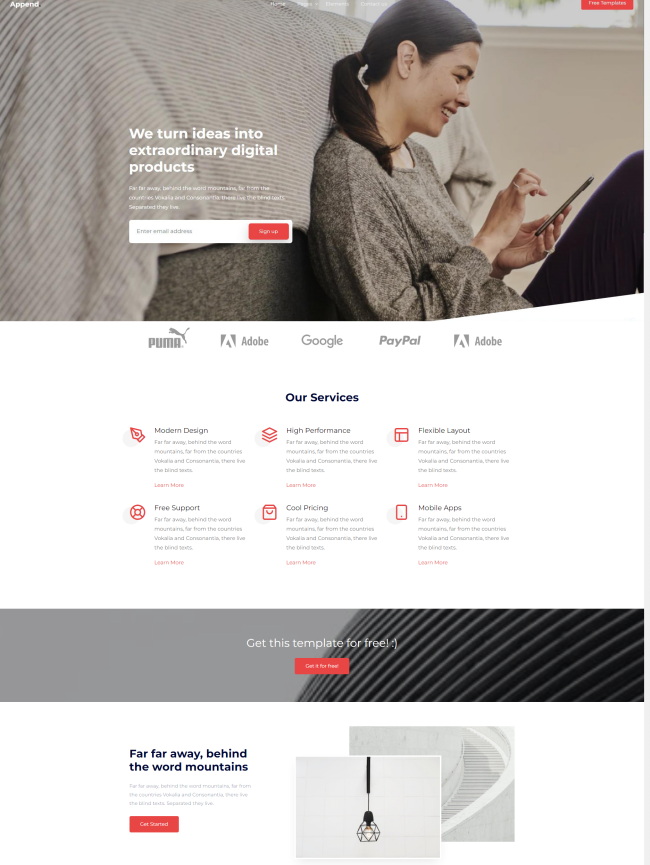 创意家装设计服务公司html5网站模板
