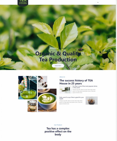 专业茶叶茶品宣传推广页面html网站模板