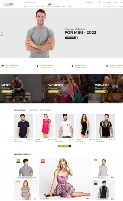 时尚服装服饰电子购物商城html模板
