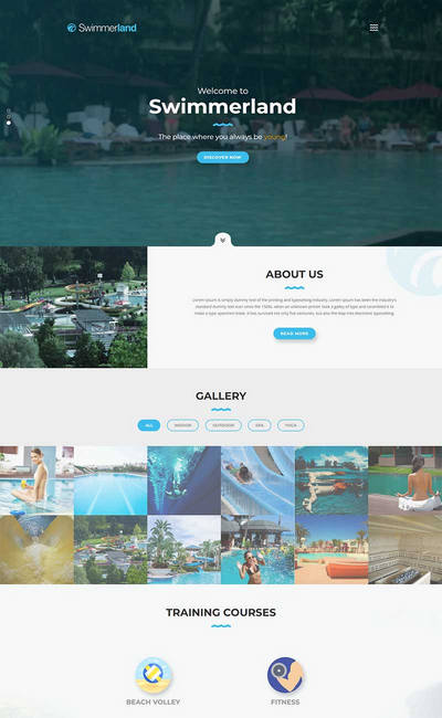 水上乐园游乐场服务公司html网站模板