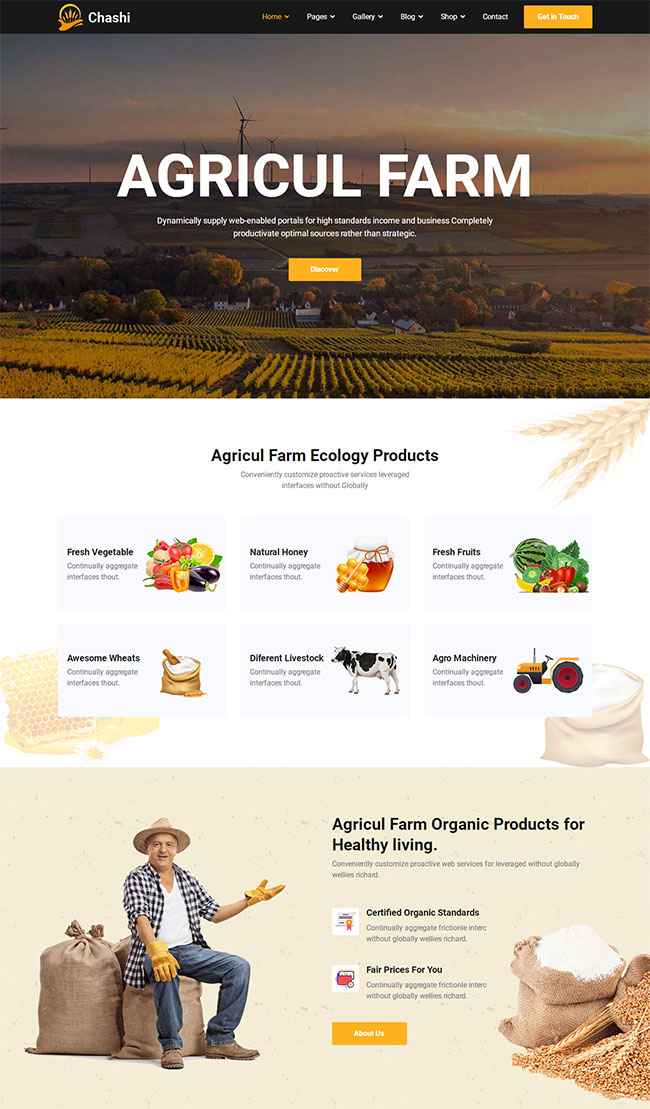 多风格有机食品农业种植企业网站模板