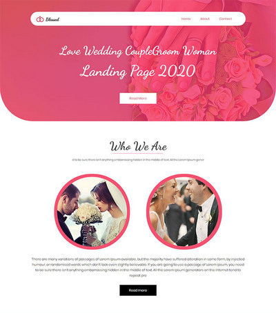 婚礼策划服务公司单页html模板