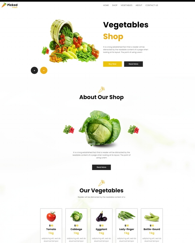 绿色有机蔬菜电子商城html网页模板