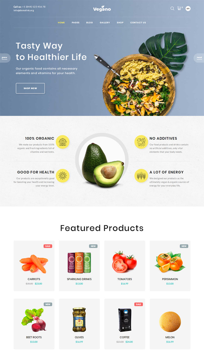 有机绿色食品商城html网站模板