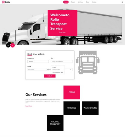 大型货物运输物流服务公司静态网页模板