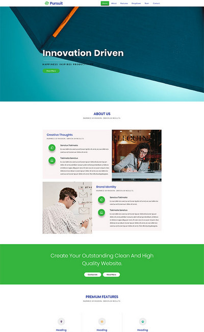 产品设计推广企业html网站模板