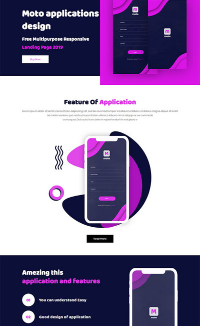 创意app应用软件设计开发宣传网站模板