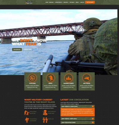 军事资讯展示通用网站模板