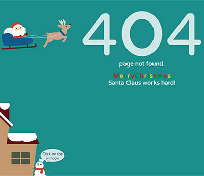 圣诞节主题动态404错误页模板