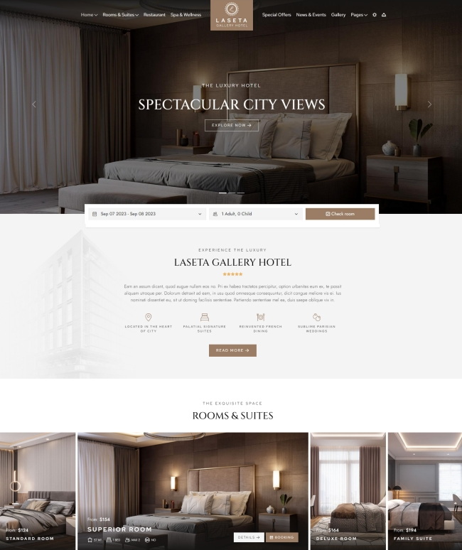 豪华酒店预定服务公司html5模板