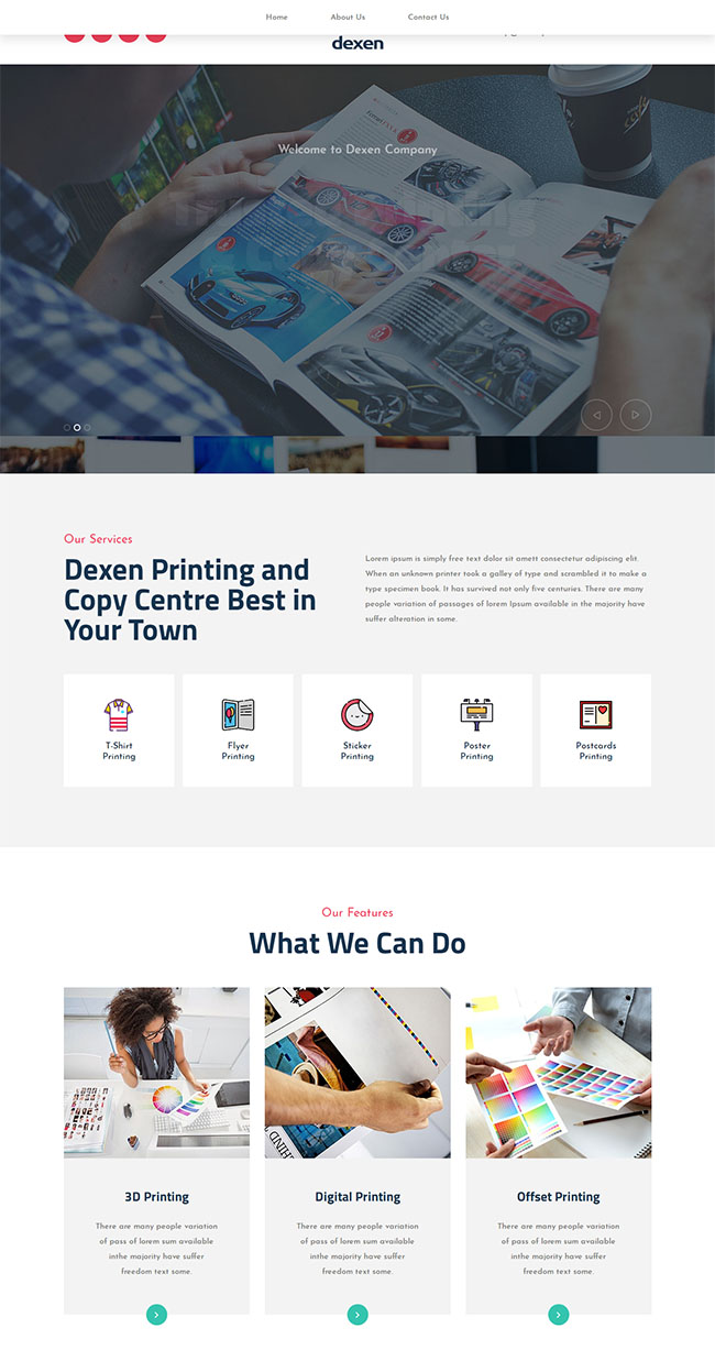 专业广告设计印刷服务公司网页模板