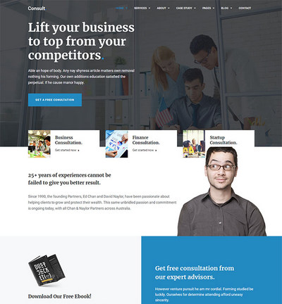 大气财务商业咨询服务公司html网站模板