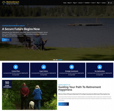 退休养老规划服务机构网站模板
