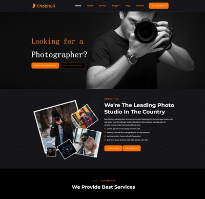 Bootstrap专业摄影服务机构网站模板