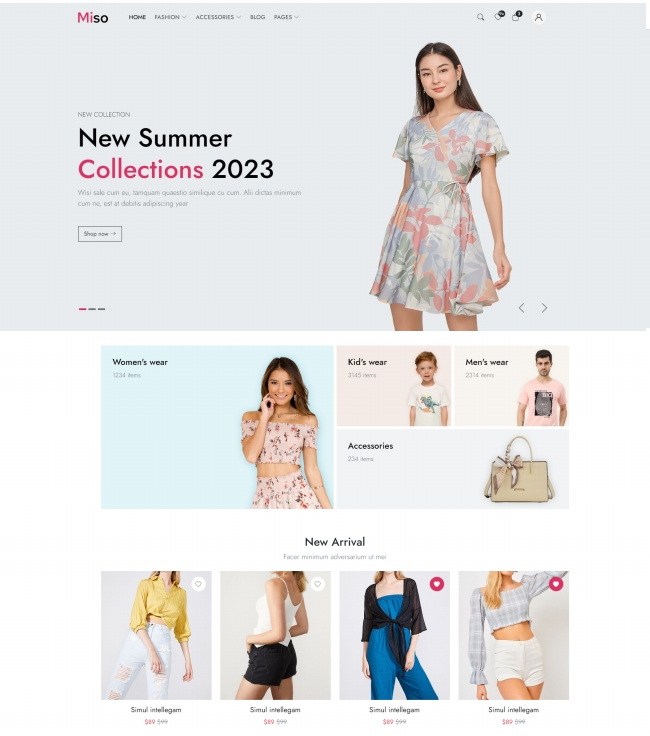时尚服装服饰电子商城html网站模板