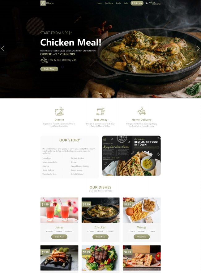 美味快餐订购餐饮服务公司网站模板