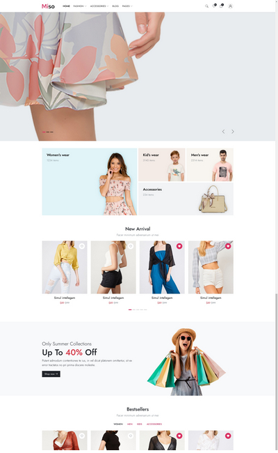 时尚服装服饰电子商城html网站模板