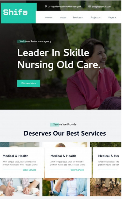 养老院老年人护理服务机构网站模板