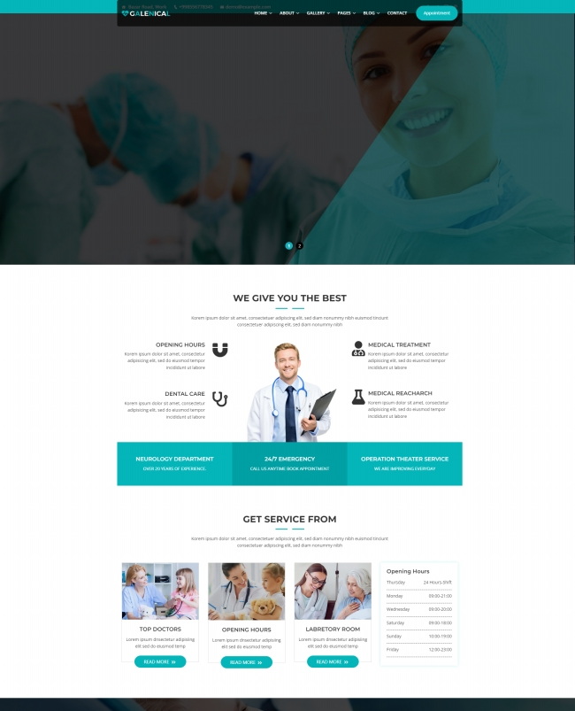 多风格医疗服务宣传推广html5网页模板