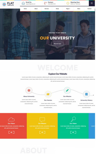 大学教育职业学院通用网站模板
