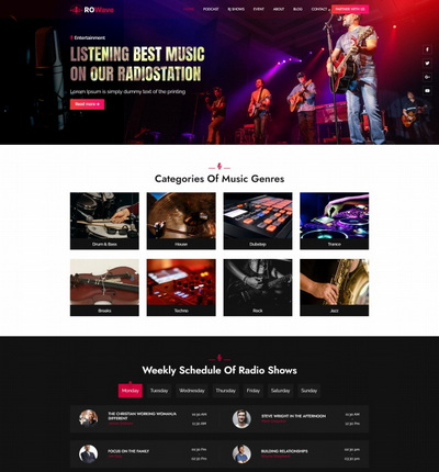 音乐电台公司官方网站模板