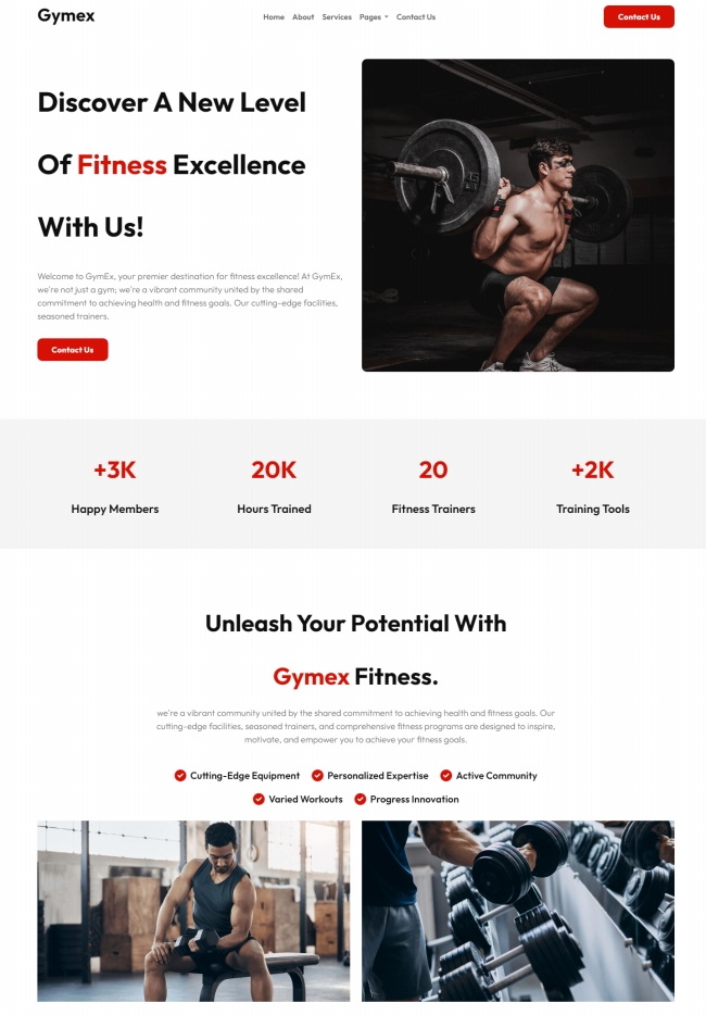 HTML5运动健身机构通用宣传页模板