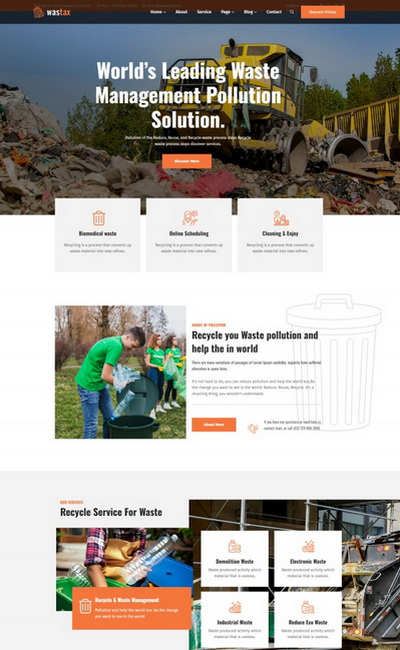 废品回收解决方案公司网站模板