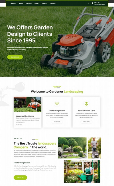 HTML5园林景观设计企业通用网站模板