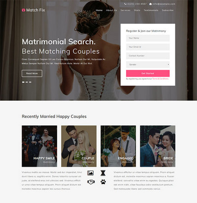 婚礼策划服务公司静态html网站模板