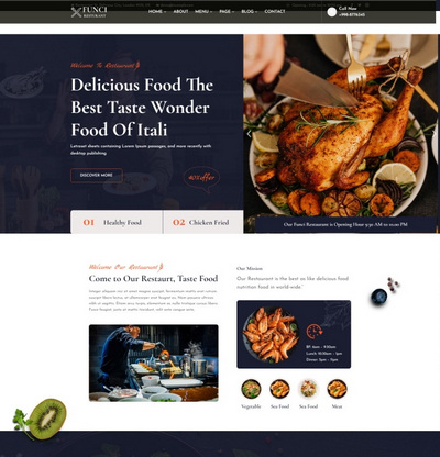西餐厅美食餐饮服务公司网站模板