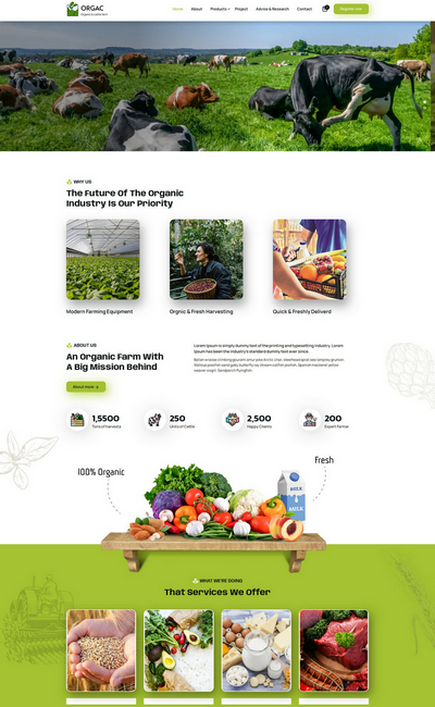 有机蔬菜水果商城html5静态页模板