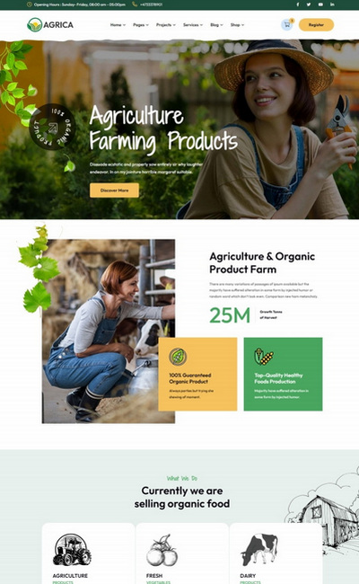 多风格绿色有机农产品宣传企业网站模板