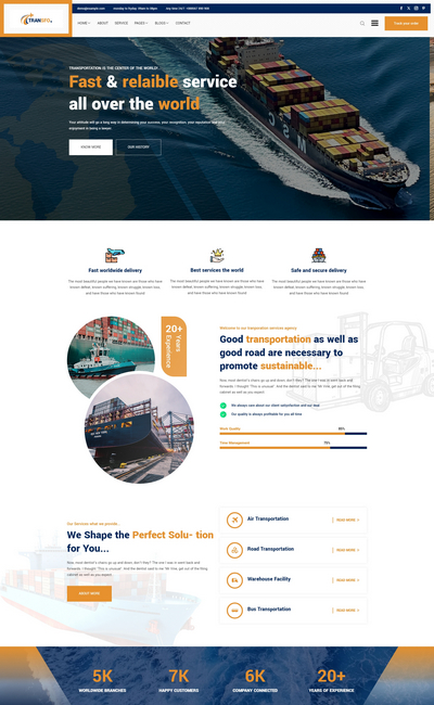海运货物运输服务公司网站模板