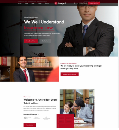HTML5法律咨询服务机构宣传网站模板