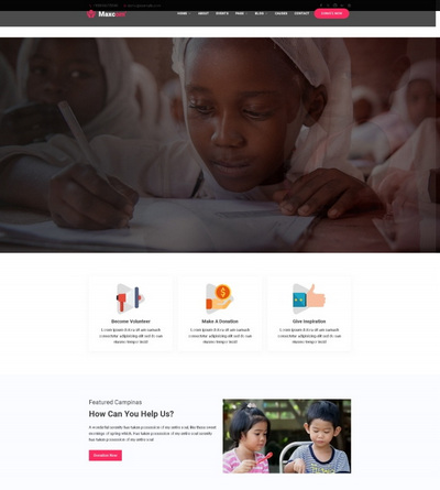 响应式HTML5慈善机构网站模板
