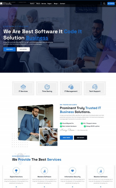 IT软件技术服务公司html网站模板