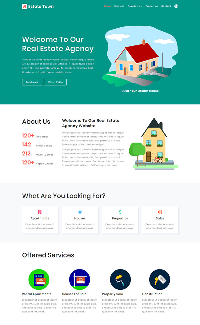 房产销售交易中介网站模板