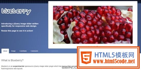 Blueberry – A responsive jQuery image slider