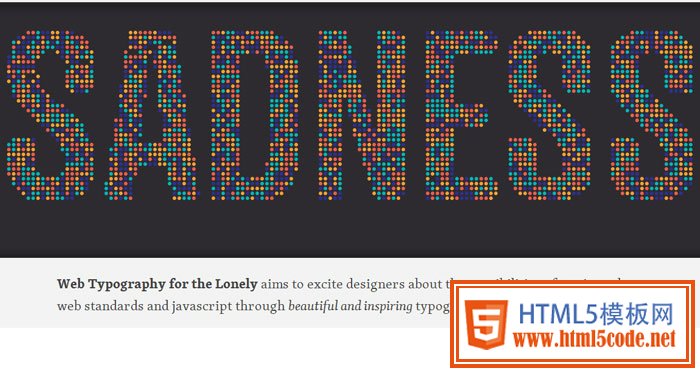 webtypographyforthelonely.com Header design inspiration