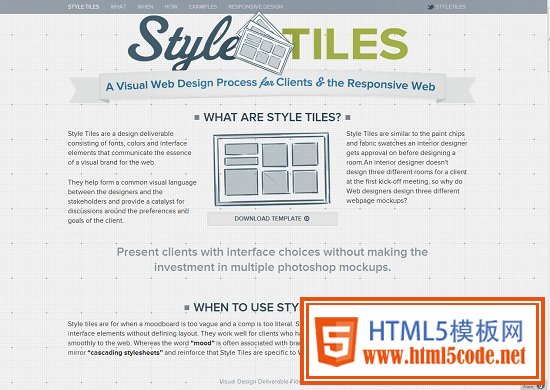 Style Tiles-Responsive Web Design Tool