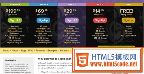 pricing table 11 