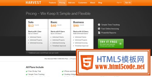 pricing table 13 